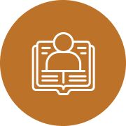 Book and profile symbol